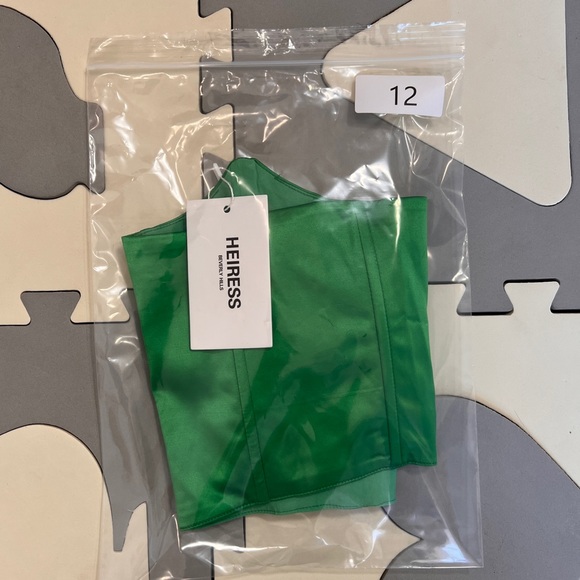 Heiress Beverly Hills Dresses Corset Slip crop top satin green - Picture 14 of 14